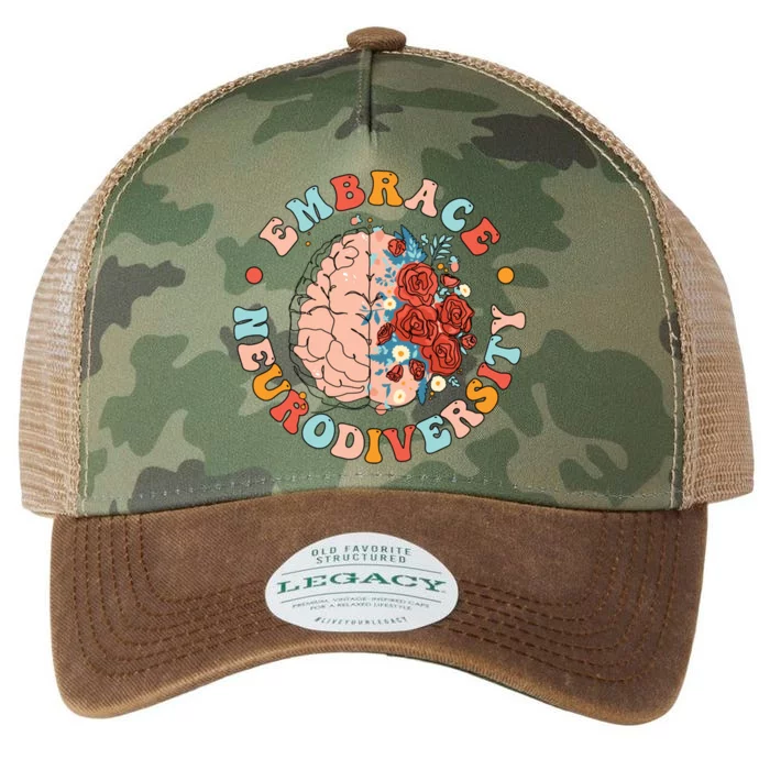 Embrace Neurodiversity Autism Awareness Neurodivergent Gift Legacy Tie Dye Trucker Hat