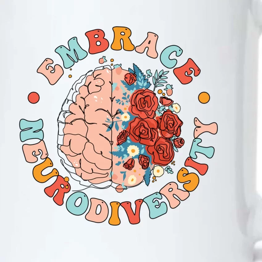 Embrace Neurodiversity Autism Awareness Neurodivergent Gift Black Color Changing Mug