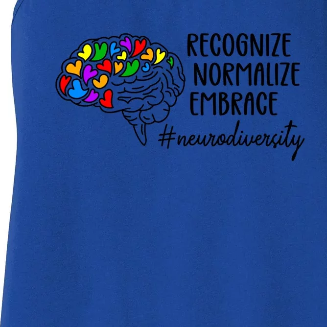 Embrace Neurodiversity Autism Month Neurodivergent Gift Women's Racerback Tank