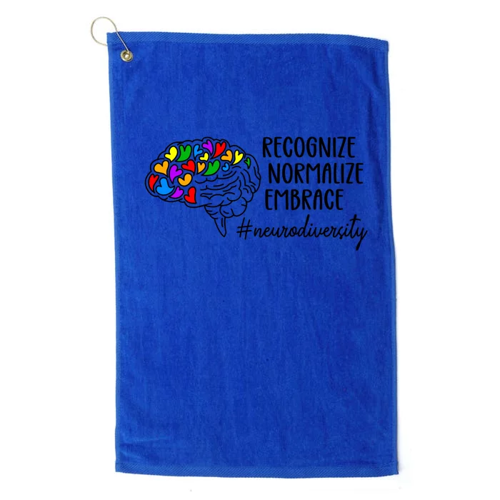 Embrace Neurodiversity Autism Month Neurodivergent Gift Platinum Collection Golf Towel