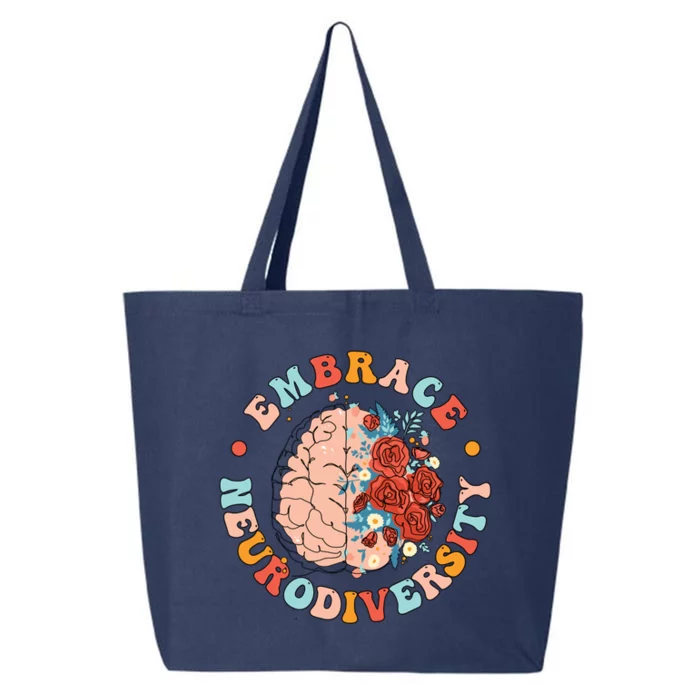 Embrace Neurodiversity Autism Awareness Neurodivergent Cute Gift 25L Jumbo Tote