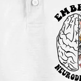 Embrace Neurodiversity Autism ASD Awareness Dry Zone Grid Performance Polo