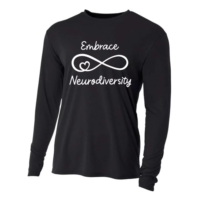 Embrace Neurodiversity Autism Awareness Teacher Mom Cooling Performance Long Sleeve Crew