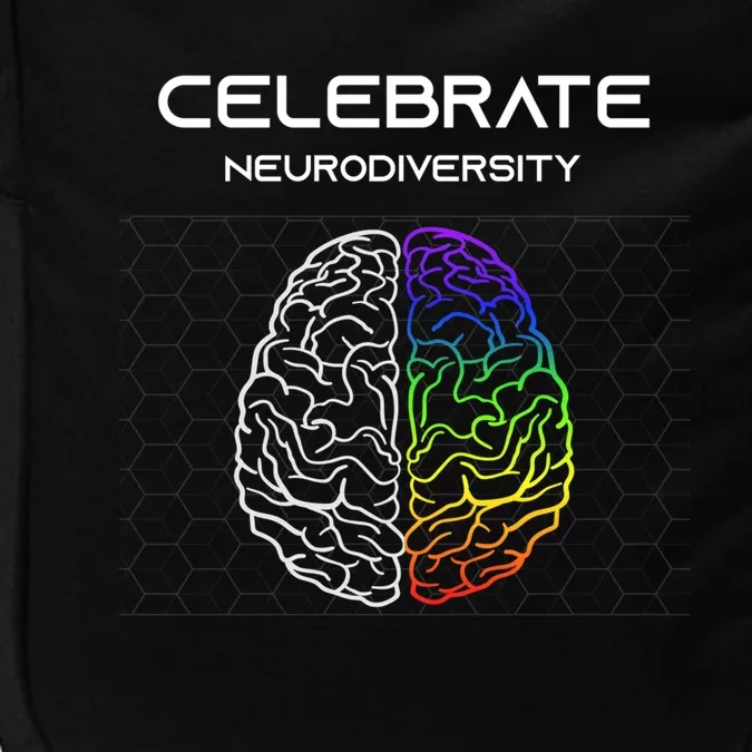 Embrace Neurodiversity Autism Adhd Asd Rainbow Brain Meaningful Gift Impact Tech Backpack