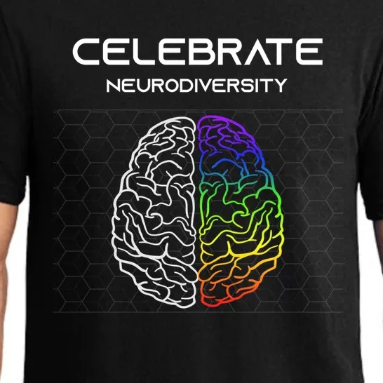 Embrace Neurodiversity Autism Adhd Asd Rainbow Brain Meaningful Gift Pajama Set