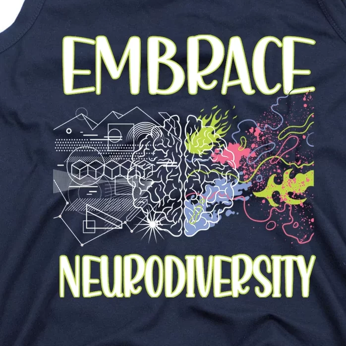 Embrace Neurodiversity Autism Awareness Neurodivergent Gift Tank Top