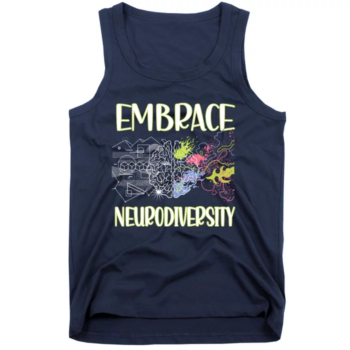 Embrace Neurodiversity Autism Awareness Neurodivergent Gift Tank Top