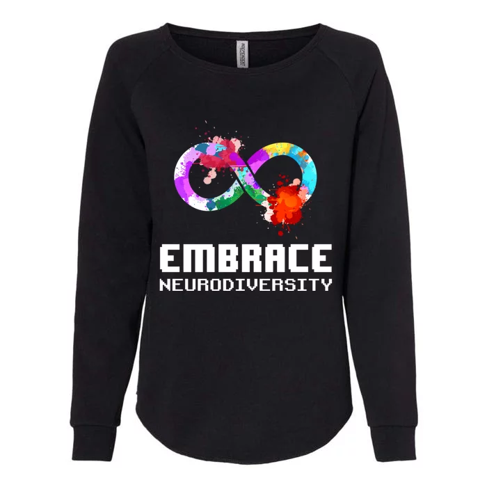 Embrace Neurodiversity Autism Adhd Asd Rainbow Brain Cute Gift Womens California Wash Sweatshirt