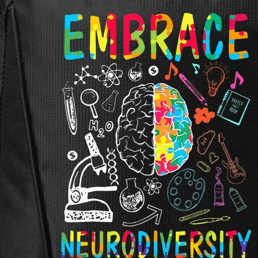 Embrace Neurodiversity Autism Awareness ASD City Backpack