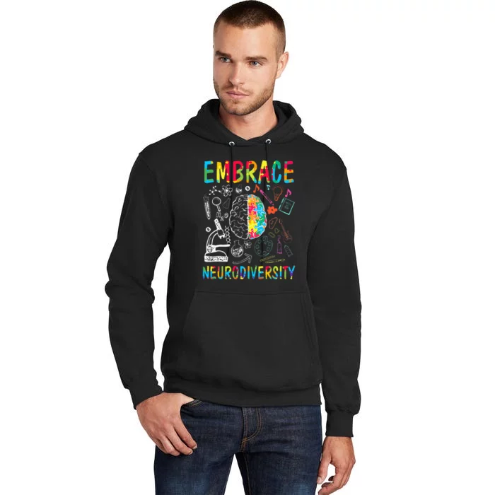 Embrace Neurodiversity Autism Awareness ASD Tall Hoodie