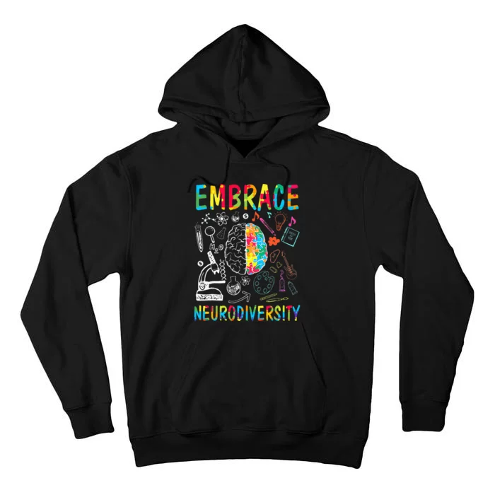 Embrace Neurodiversity Autism Awareness ASD Tall Hoodie