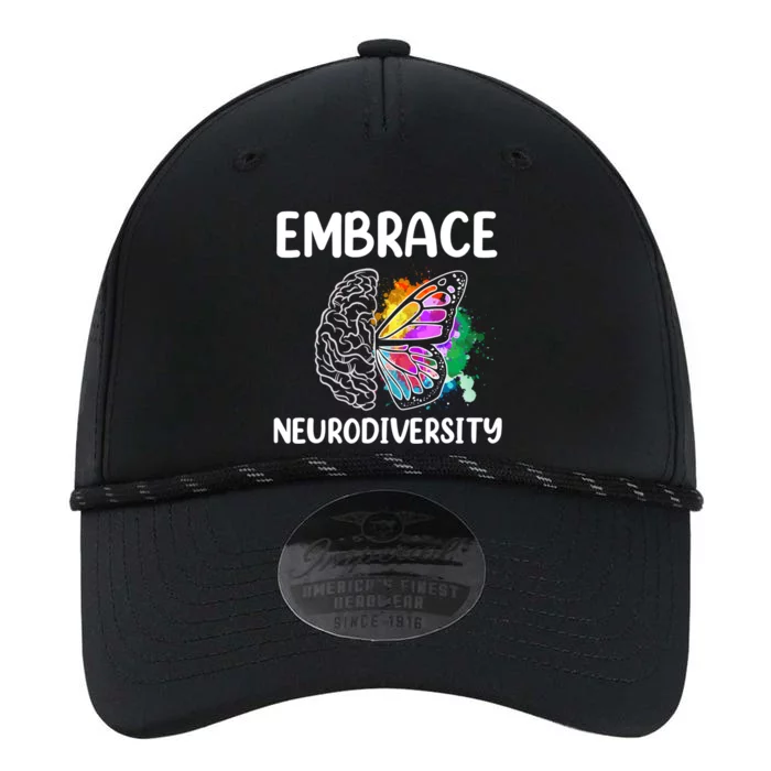 Embrace Neurodiversity Autism Adhd Asd Rainbow Brain Cool Gift Performance The Dyno Cap