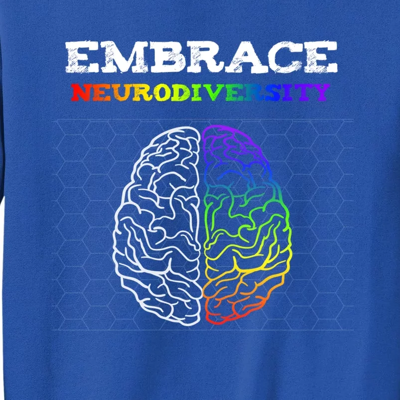 Embrace Neurodiversity Autism Adhd Asd Rainbow Brain Great Gift Sweatshirt