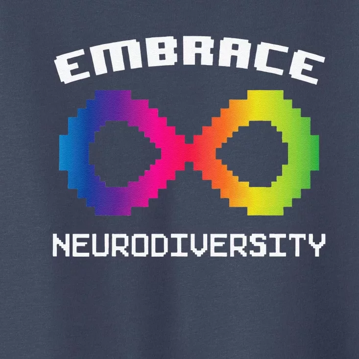 Embrace Neurodiversity Autism ADHD ASD Rainbow Brain Gift Toddler T-Shirt