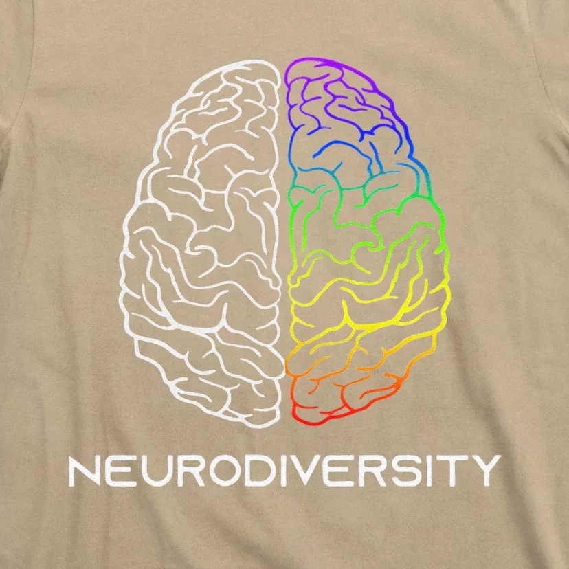 Embrace Neurodiversity Autism ADHD ASD Rainbow Brain T-Shirt