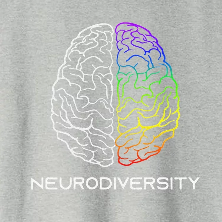 Embrace Neurodiversity Autism ADHD ASD Rainbow Brain Women's Crop Top Tee