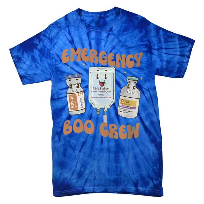 Er Nurse Boo Crew Emergency Room Nurse Halloween Costume Funny Gift Tie-Dye T-Shirt