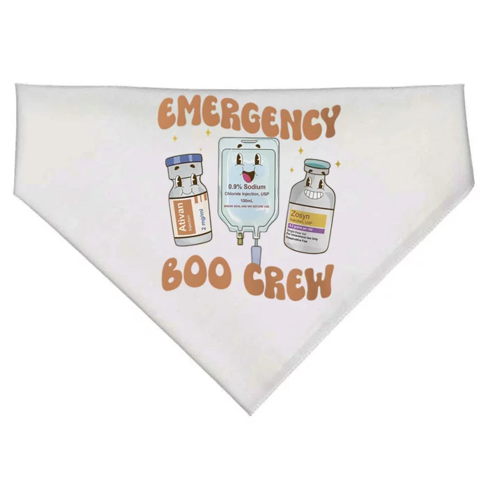 Er Nurse Boo Crew Emergency Room Nurse Halloween Costume Funny Gift USA-Made Doggie Bandana