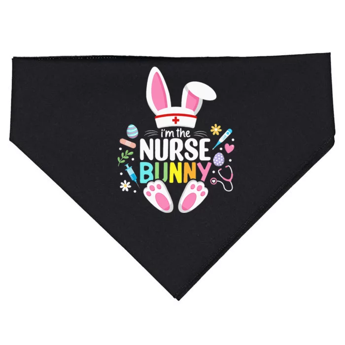 Easter Nurse Bunny Happy Easter Egg Stethoscope USA-Made Doggie Bandana