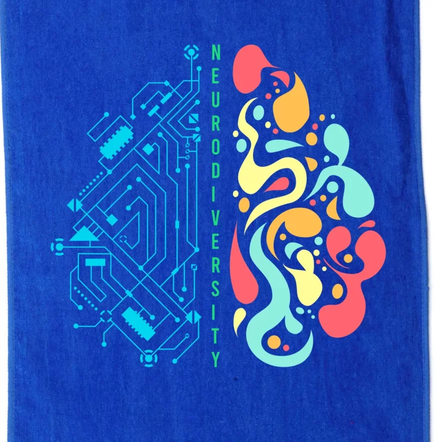 Embrace Neurodiversity Brain Gift For Autism Awareness Gift Platinum Collection Golf Towel