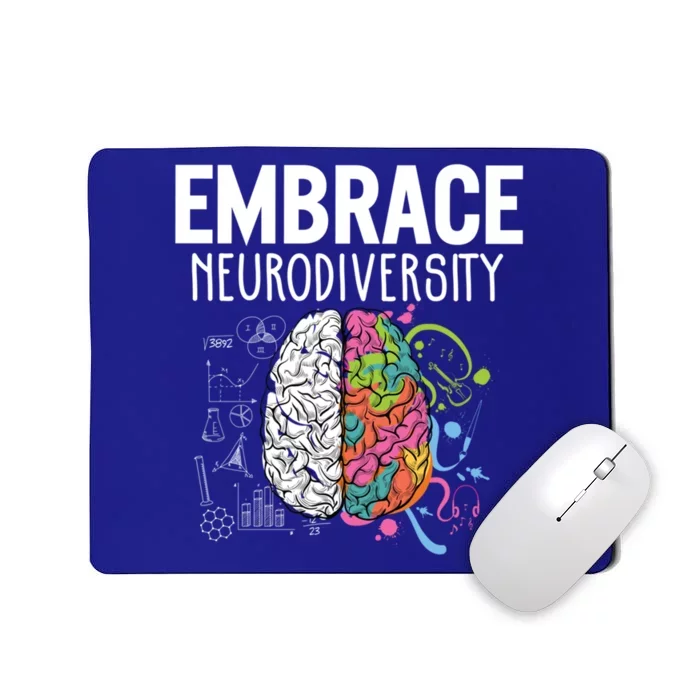 Embrace Neurodiversity Brain Gift Autism Awareness Gift Mousepad