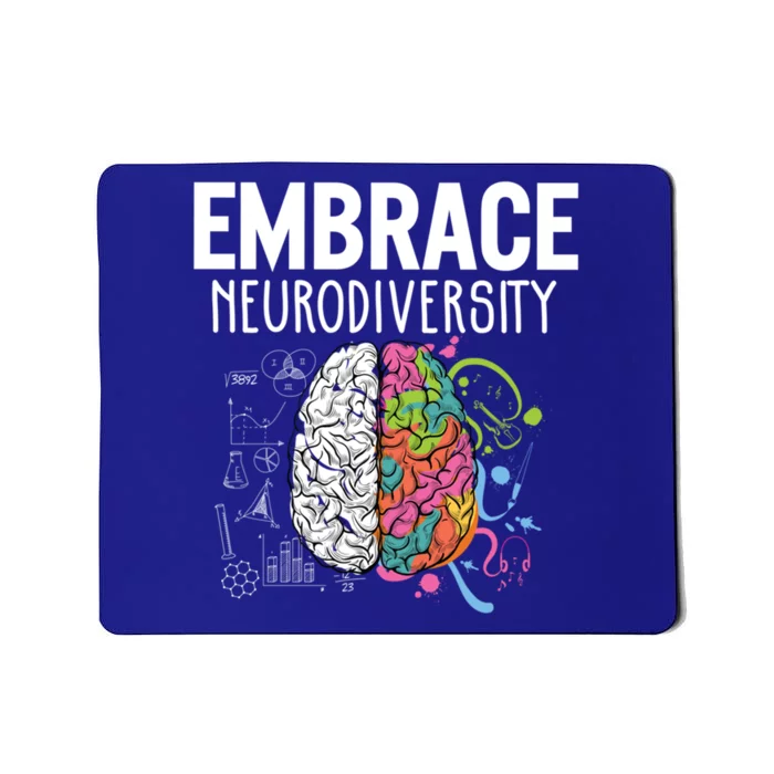 Embrace Neurodiversity Brain Gift Autism Awareness Gift Mousepad