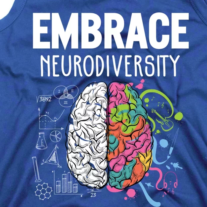 Embrace Neurodiversity Brain Gift Funny Gift Tank Top