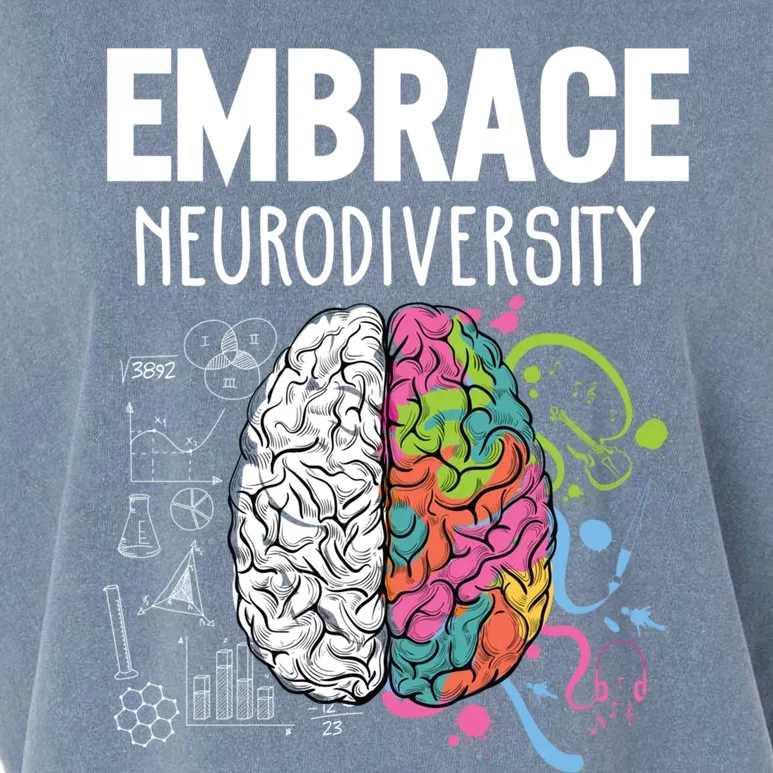 Embrace Neurodiversity Brain Gift Funny Gift Garment-Dyed Women's Muscle Tee