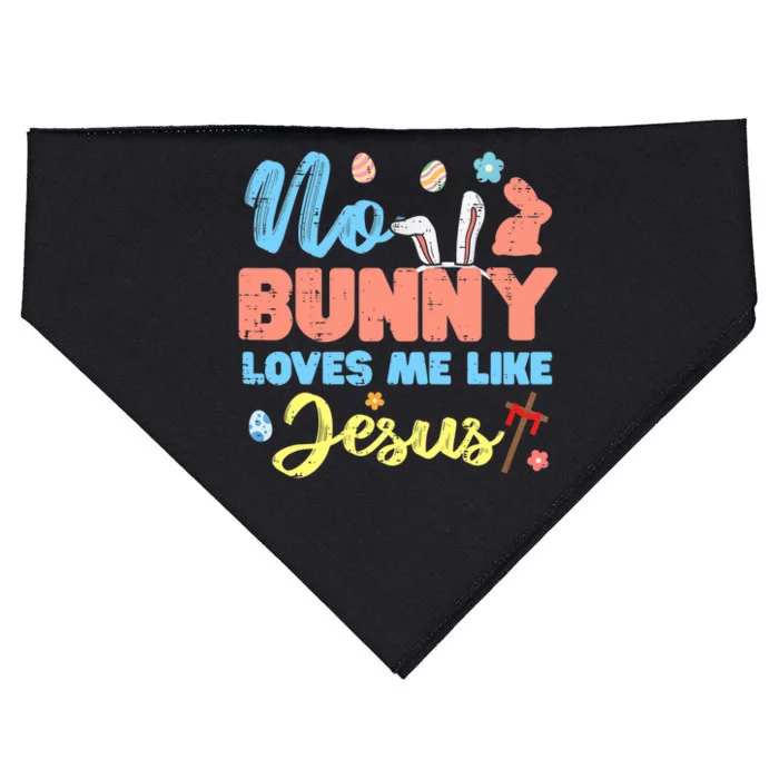 Easter No Bunny Loves Me Like Jesus Religious USA-Made Doggie Bandana