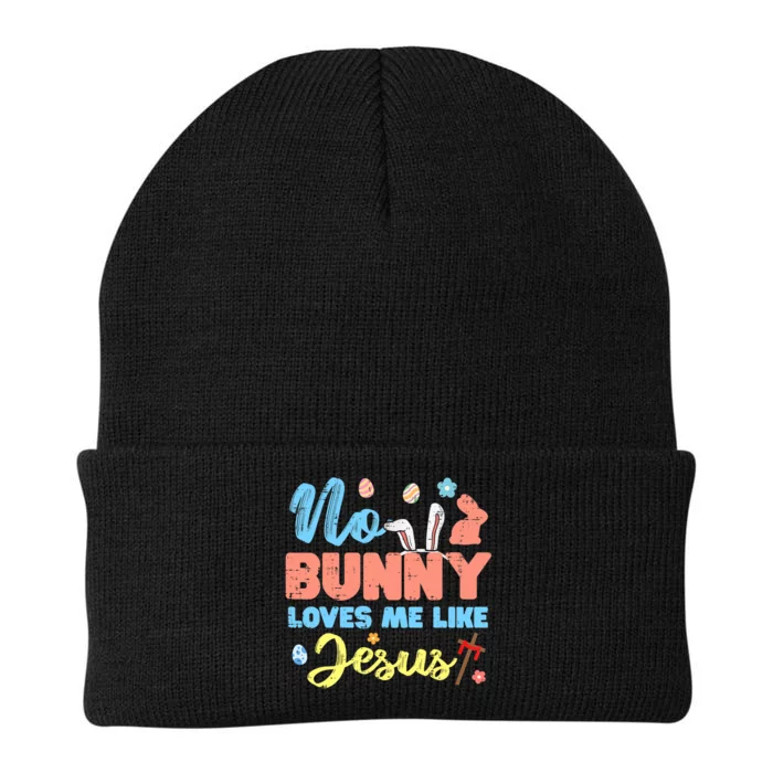 Easter No Bunny Loves Me Like Jesus Religious Knit Cap Winter Beanie