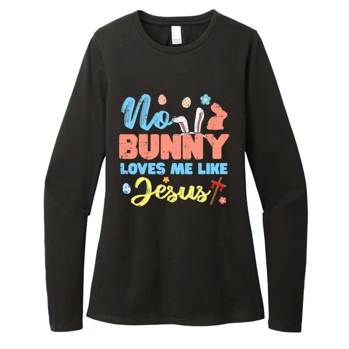 Easter No Bunny Loves Me Like Jesus Religious Womens CVC Long Sleeve Shirt