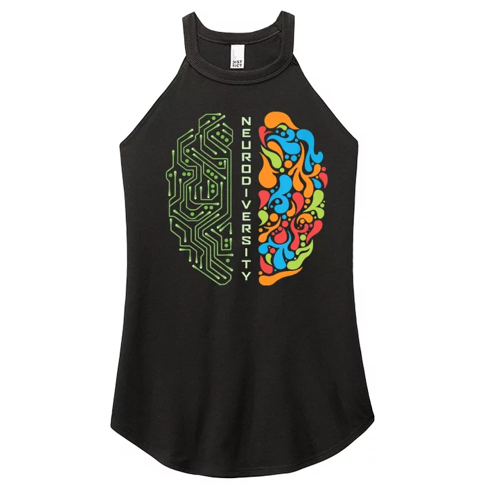 Embrace Neurodiversity Brain Women’s Perfect Tri Rocker Tank