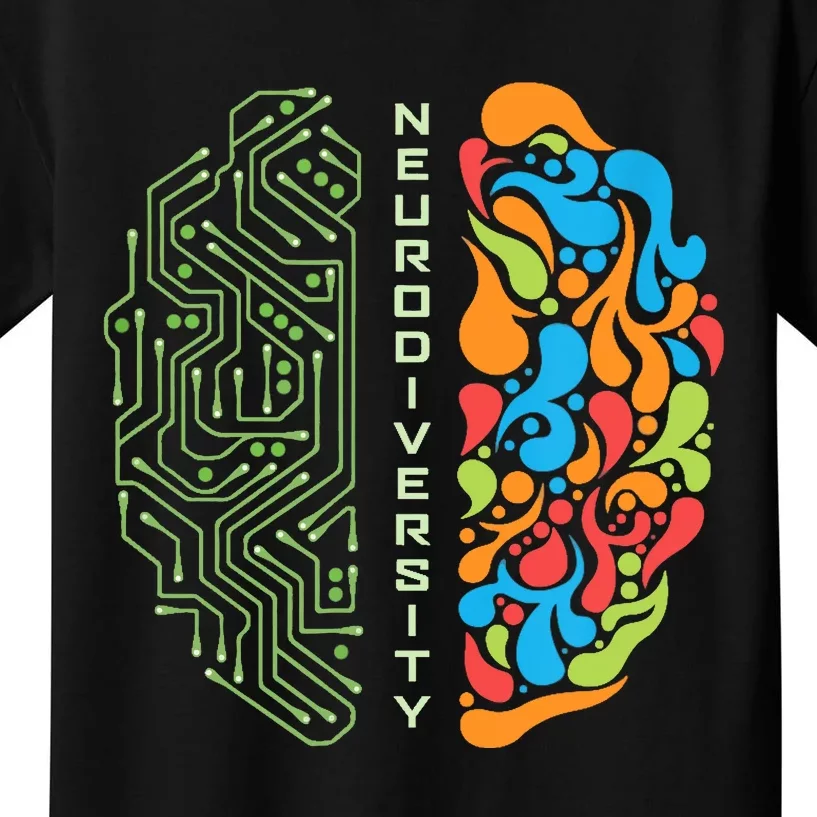 Embrace Neurodiversity Brain Kids T-Shirt