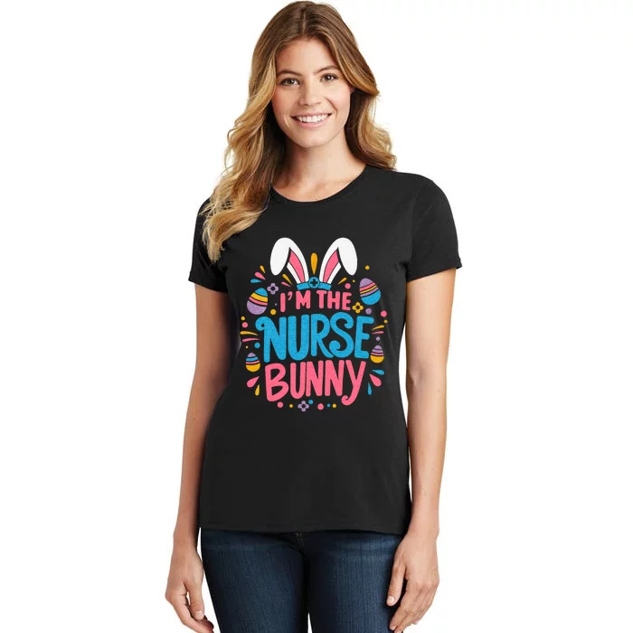 Easter Nurse Bunny Happy Easter Egg Stethoscope Nurse Women's T-Shirt