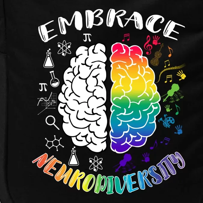 Embrace Neurodiversity Brain Autism Awareness Impact Tech Backpack