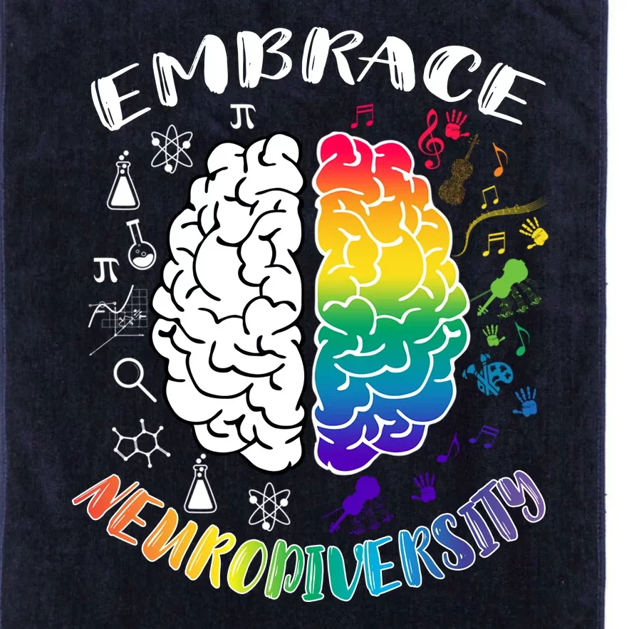 Embrace Neurodiversity Brain Autism Awareness Platinum Collection Golf Towel