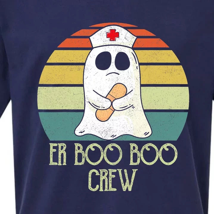 ER Nurse Boo Boo Crew Women Halloween Costume Nursing Sueded Cloud Jersey T-Shirt