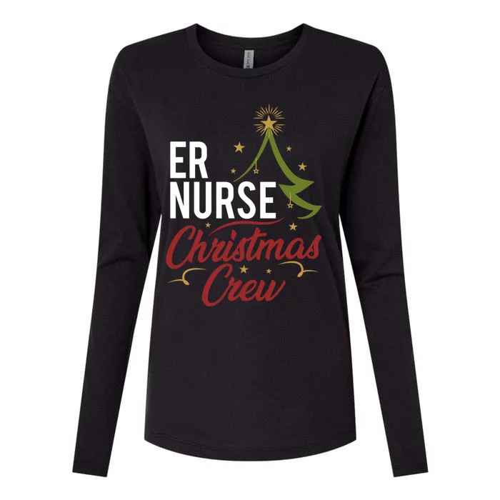 Er Nurse Christmas Crew Emergency Room Icu Nursing Squad Gift Womens Cotton Relaxed Long Sleeve T-Shirt