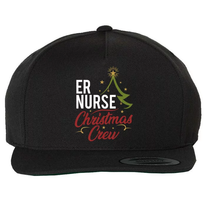 Er Nurse Christmas Crew Emergency Room Icu Nursing Squad Gift Wool Snapback Cap