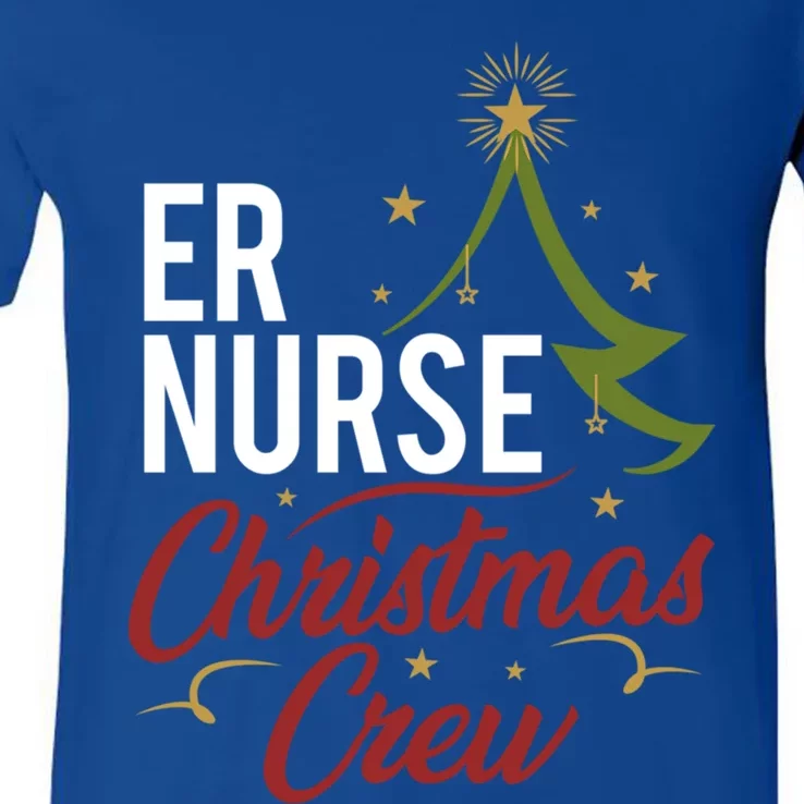 Er Nurse Christmas Crew Emergency Room Icu Nursing Squad Gift V-Neck T-Shirt