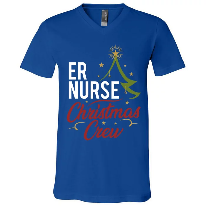 Er Nurse Christmas Crew Emergency Room Icu Nursing Squad Gift V-Neck T-Shirt