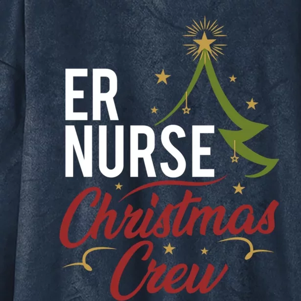 Er Nurse Christmas Crew Emergency Room Icu Nursing Squad Gift Hooded Wearable Blanket