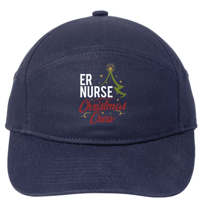 Er Nurse Christmas Crew Emergency Room Icu Nursing Squad Gift 7-Panel Snapback Hat