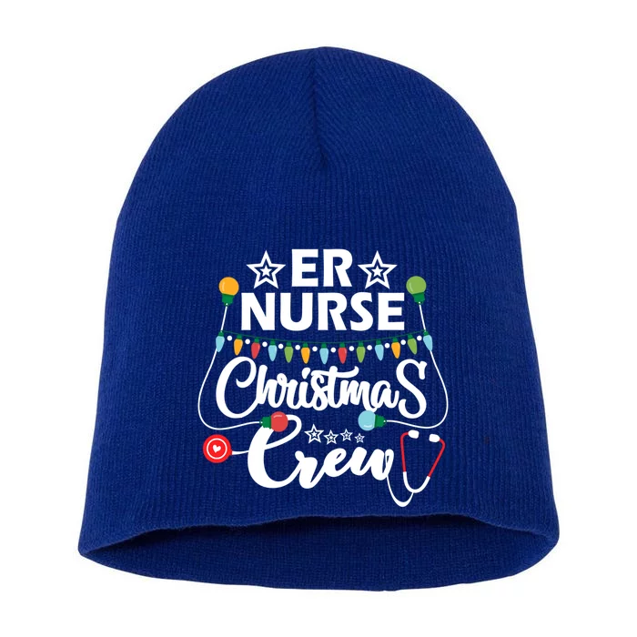 Er Nurse Christmas Crew Emergency Room Nurse Techs Secretary Cool Gift Short Acrylic Beanie