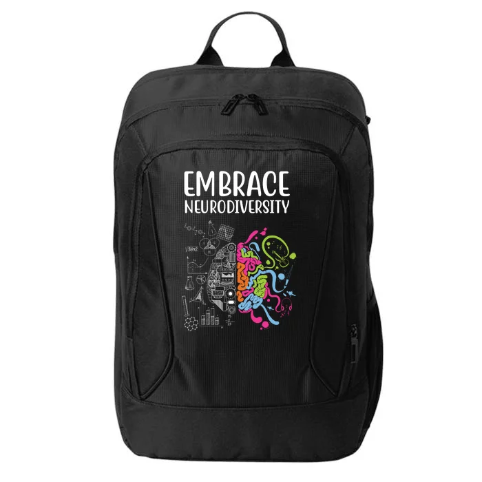 Embrace Neurodiversity Colorful Brain City Backpack