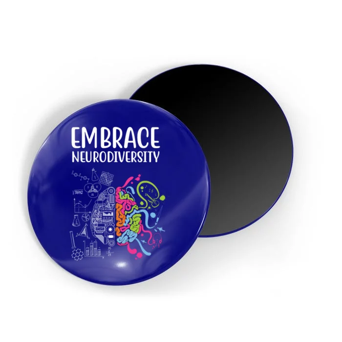 Embrace Neurodiversity Colorful Brain Magnet