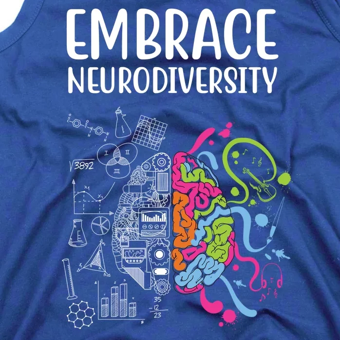 Embrace Neurodiversity Colorful Brain Tank Top