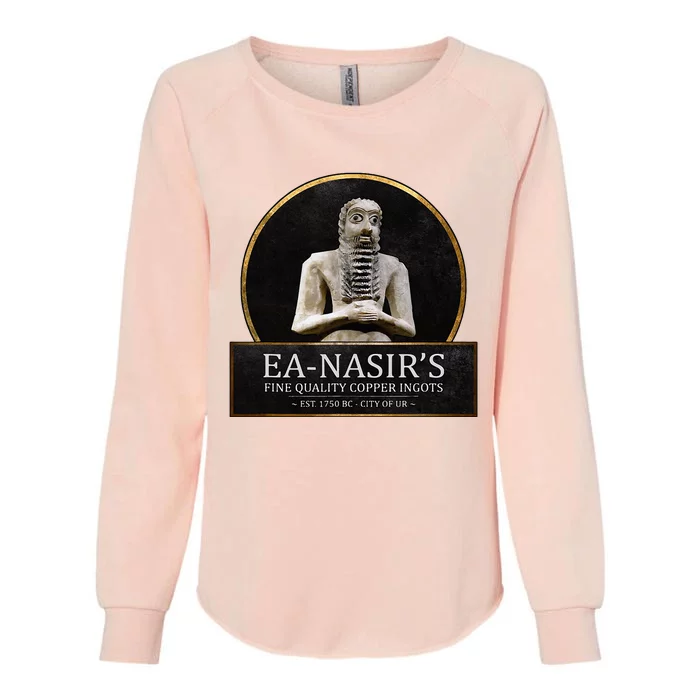 Ea NasirS Copper Ingots Funny Bronze Age History Meme Womens California Wash Sweatshirt