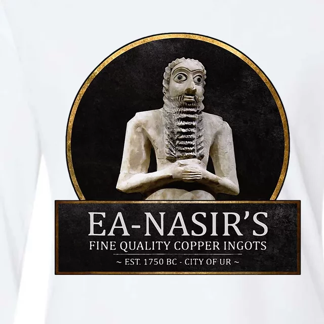 Ea NasirS Copper Ingots Funny Bronze Age History Meme Womens Cotton Relaxed Long Sleeve T-Shirt