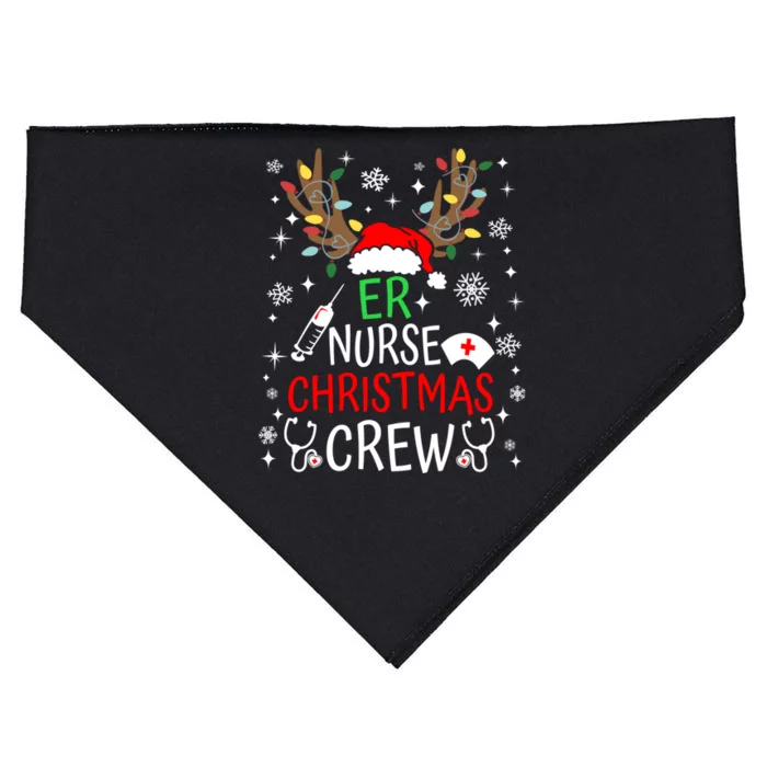 Er Nurse Crew Reindeer Christmas Nursing Squad Group Xmas Gift USA-Made Doggie Bandana